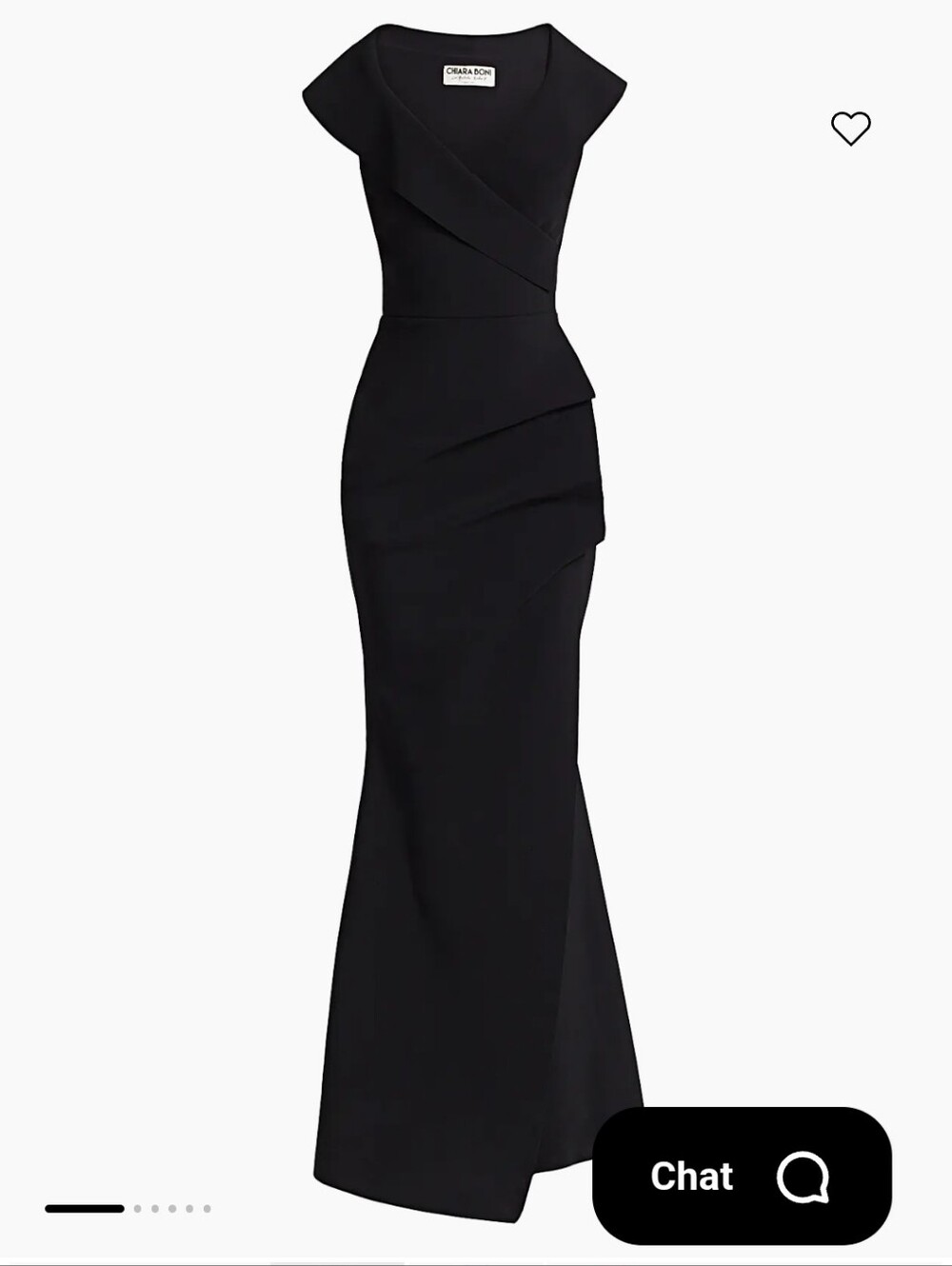 Chiara Boni Le Petite Robe Black Cocoon Collar Trumpet Formal Gown - Like New